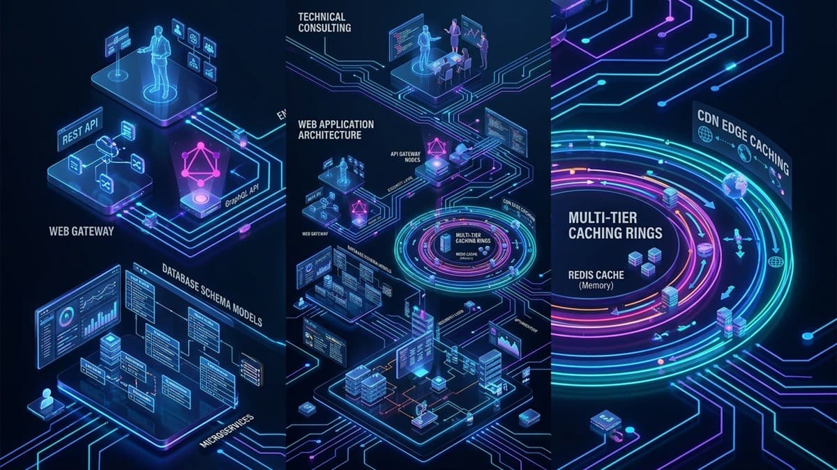 Modular Headless Commerce API architecture infographic