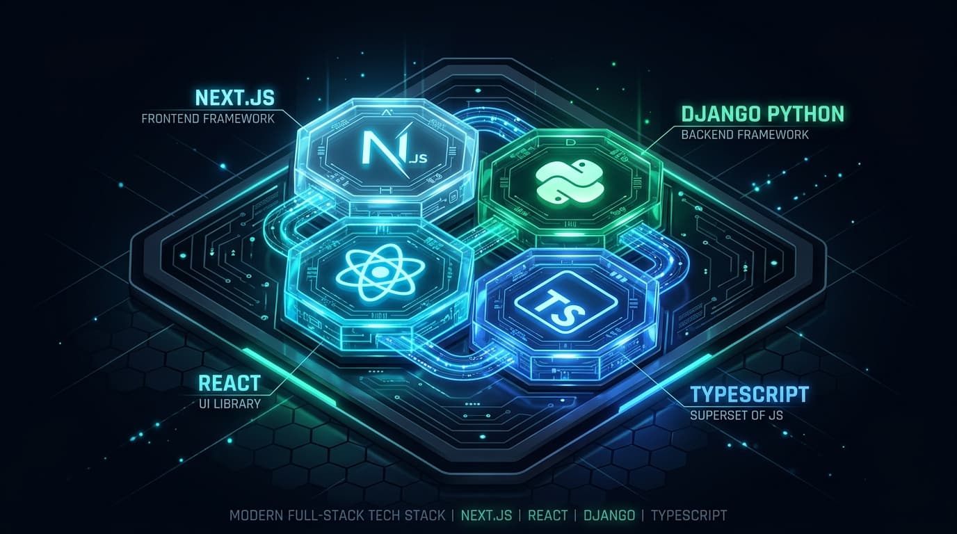 Builds with Modern Stacks infographic emblem